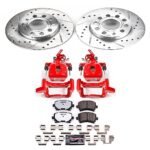 Powerstop 2-Wheel Set Power Stop&reg; KC4627A-26 Rear Z26 Muscle Carbon-Fiber Ceramic Brake Pad, Drilled & Slotted Rotor and Caliper Kit - Image 8