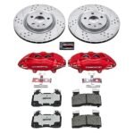 Powerstop 2-Wheel Set Power Stop&reg; KC5602-26 Front Z26 Muscle Carbon-Fiber Ceramic Brake Pad, Drilled & Slotted Rotor and Caliper Kit - Image 8