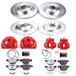 Powerstop 4-Wheel Set Power Stop&reg; KC6056-26 Front and Rear Z26 Muscle Carbon-Fiber Ceramic Brake Pad, Drilled & Slotted Rotor and Caliper Kit - Image 2