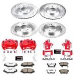Powerstop 4-Wheel Set Power Stop&reg; KC6327-26 Front and Rear Z26 Muscle Carbon-Fiber Ceramic Brake Pad, Drilled & Slotted Rotor and Caliper Kit - Image 8