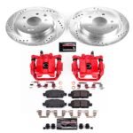 Powerstop 2-Wheel Set Power Stop&reg; KC6761 Rear Z23 Daily Carbon-Fiber Ceramic Brake Pad, Drilled & Slotted Rotor and Caliper Kit - Image 2