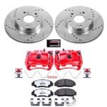 Powerstop 2-Wheel Set Power Stop&reg; KC6766-26 Front Z26 Muscle Carbon-Fiber Ceramic Brake Pad, Drilled & Slotted Rotor and Caliper Kit - Image 8