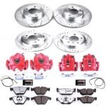 Powerstop 4-Wheel Set Power Stop&reg; KC7025-26 Front and Rear Z26 Muscle Carbon-Fiber Ceramic Brake Pad, Drilled & Slotted Rotor and Caliper Kit - Image 8