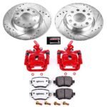 Powerstop 2-Wheel Set Power Stop&reg; KC7053-26 Rear Z26 Muscle Carbon-Fiber Ceramic Brake Pad, Drilled & Slotted Rotor and Caliper Kit - Image 8