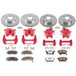 Powerstop 4-Wheel Set Power Stop&reg; KC706-26 Front and Rear Z26 Muscle Carbon-Fiber Ceramic Brake Pad, Drilled & Slotted Rotor and Caliper Kit - Image 8