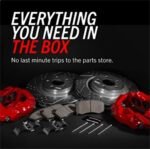 Powerstop KC7299 Front Brake Disc and Caliper Kit, Cross-drilled and Slotted 5 Lugs 305 mm Powdercoated red, Carbon Fiber Ceramic, Z23 Evolution Sport Series - Image 8