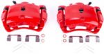 Powerstop KC7529 Front and Rear Brake Disc and Caliper Kit, Cross-drilled and Slotted 5 Lugs Red Powdercoat Caliper, Carbon Fiber Ceramic, Z23 Evolution Sport Series - Image 3