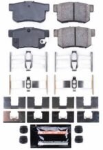 Powerstop KC7529 Front and Rear Brake Disc and Caliper Kit, Cross-drilled and Slotted 5 Lugs Red Powdercoat Caliper, Carbon Fiber Ceramic, Z23 Evolution Sport Series - Image 5