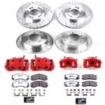 Powerstop 4-Wheel Set Power Stop&reg; KC802A-26 Front and Rear Z26 Muscle Carbon-Fiber Ceramic Brake Pad, Drilled & Slotted Rotor and Caliper Kit - Image 8