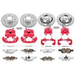 Powerstop 4-Wheel Set Power Stop&reg; KC873-26 Front and Rear Z26 Muscle Carbon-Fiber Ceramic Brake Pad, Drilled & Slotted Rotor and Caliper Kit - Image 7