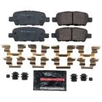 Powerstop KC9062 Rear Brake Disc and Caliper Kit, Cross-drilled and Slotted 5 Lugs 330 mm Red Powdercoat Caliper, Carbon Fiber Ceramic, Z23 Evolution Sport Series - Image 4