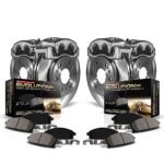 Powerstop 4-Wheel Set Power Stop&reg; KCOE1042A Front and Rear OE Stock Replacement Low-Dust Ceramic Brake Pad, Rotor and Caliper Kit