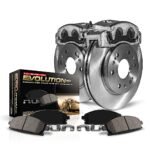 Powerstop KCOE104 Front Brake Disc and Caliper Kit, Plain Surface 5 Lugs 324 mm Natural Caliper, Ceramic, Z17 OE Replacement
