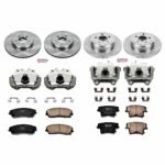 Powerstop KCOE1715 4-Wheel Set Front and Rear Brake Disc and Caliper Kit, Natural Caliper, Ceramic, 5 Lugs, Z17 OE Replacement - Image 4