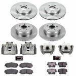 Powerstop KCOE1715A 4-Wheel Set Front and Rear Brake Disc and Caliper Kit, Natural Caliper, Ceramic, 5 Lugs, Z17 OE Replacement - Image 4