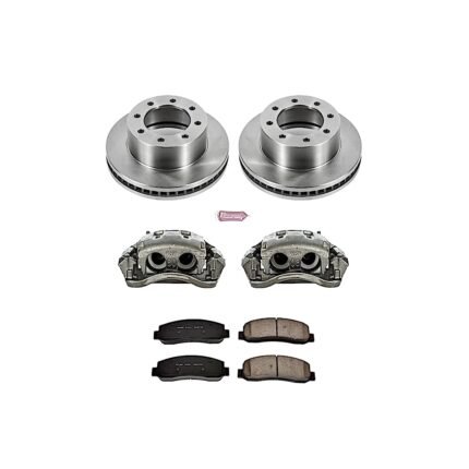 Powerstop 2-Wheel Set Power Stop&reg; KCOE1781A Front OE Stock Replacement Low-Dust Ceramic Brake Pad, Rotor and Caliper Kit