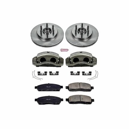 Powerstop 2-Wheel Set Power Stop&reg; KCOE1939A Front OE Stock Replacement Low-Dust Ceramic Brake Pad, Rotor and Caliper Kit