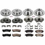 Powerstop KCOE2010B 4-Wheel Set Front and Rear Brake Disc and Caliper Kit, Natural Caliper, Ceramic, 6 Lugs, Z17 OE Replacement - Image 4