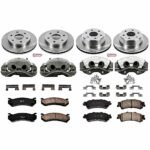 Powerstop KCOE2015 4-Wheel Set Front and Rear Brake Disc and Caliper Kit, Natural Caliper, Ceramic, 6 Lugs, Z17 OE Replacement - Image 4