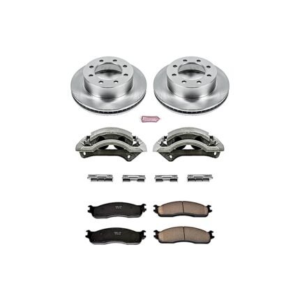 Powerstop 2-Wheel Set Power Stop&reg; KCOE2203 Front OE Stock Replacement Low-Dust Ceramic Brake Pad, Rotor and Caliper Kit