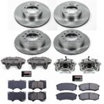 Powerstop 4-Wheel Set Power Stop&reg; KCOE2422A Front and Rear OE Stock Replacement Low-Dust Ceramic Brake Pad, Rotor and Caliper Kit - Image 4