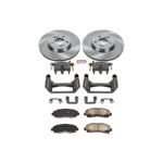 Powerstop 2-Wheel Set Power Stop&reg; KCOE2429 Front OE Stock Replacement Low-Dust Ceramic Brake Pad, Rotor and Caliper Kit