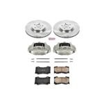 Powerstop 2-Wheel Set Power Stop&reg; KCOE2915A Front OE Stock Replacement Low-Dust Ceramic Brake Pad, Rotor and Caliper Kit