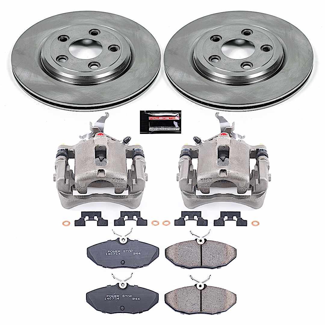 p15kcoe3141_1.jpg Powerstop 2-Wheel Set Power Stop® KCOE3141 Rear OE Stock Replacement Low-Dust Ceramic Brake Pad, Rotor and Caliper Kit - Image 1