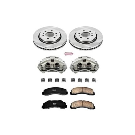 Powerstop 2-Wheel Set Power Stop&reg; KCOE3167 Front OE Stock Replacement Low-Dust Ceramic Brake Pad, Rotor and Caliper Kit
