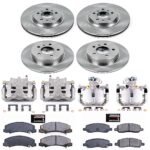 Powerstop 4-Wheel Set Power Stop&reg; KCOE4097 Front and Rear OE Stock Replacement Low-Dust Ceramic Brake Pad, Rotor and Caliper Kit - Image 4