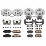 Powerstop KCOE4101 4-Wheel Set Front and Rear Z17 OE Replacement Brake Disc and Caliper Kit, Natural Caliper, Ceramic, 5 Lugs - Image 4