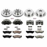 Powerstop KCOE4390 4-Wheel Set Front and Rear OE Stock Replacement Low-Dust Ceramic Brake Pad, Rotor and Caliper Kit, 7 Lug Models - Image 4