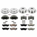 Powerstop KCOE4391 4-Wheel Set Front and Rear OE Stock Replacement Low-Dust Ceramic Brake Pad, Rotor and Caliper Kit, 7 Lug Models - Image 4