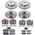 Powerstop 4-Wheel Set Power Stop&reg; KCOE4445A Front and Rear OE Stock Replacement Low-Dust Ceramic Brake Pad, Rotor and Caliper Kit - Image 4