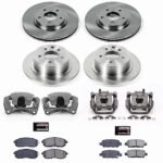 Powerstop 4-Wheel Set Power Stop&reg; KCOE4475A Front and Rear OE Stock Replacement Low-Dust Ceramic Brake Pad, Rotor and Caliper Kit - Image 4
