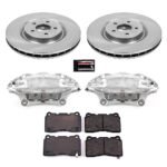 Powerstop 2-Wheel Set Power Stop&reg; KCOE4547 Front OE Stock Replacement Low-Dust Ceramic Brake Pad, Rotor and Caliper Kit