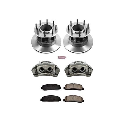 Powerstop 2-Wheel Set Power Stop&reg; KCOE4595 Front OE Stock Replacement Low-Dust Ceramic Brake Pad, Rotor and Caliper Kit