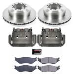 Powerstop KCOE5184 2-Wheel Set Front OR Rear OE Stock Replacement Low-Dust Ceramic Brake Pad, Rotor and Caliper Kit