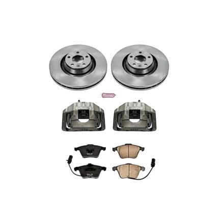 Powerstop 2-Wheel Set Power Stop&reg; KCOE5277 Front OE Stock Replacement Low-Dust Ceramic Brake Pad, Rotor and Caliper Kit