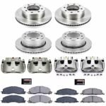 Powerstop 4-Wheel Set Power Stop&reg; KCOE5458 Front and Rear OE Stock Replacement Low-Dust Ceramic Brake Pad, Rotor and Caliper Kit - Image 4