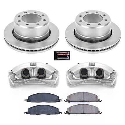 Powerstop 2-Wheel Set Power Stop&reg; KCOE5487A Rear OE Stock Replacement Low-Dust Ceramic Brake Pad, Rotor and Caliper Kit