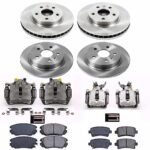 Powerstop KCOE5523A Front and Rear Brake Disc and Caliper Kit, Plain Surface 5 Lugs 292 mm Natural Caliper, Ceramic, Z17 OE Replacement - Image 4