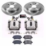 Powerstop KCOE5531A Rear Brake Disc and Caliper Kit, Plain Surface 5 Lugs 292 mm Natural Caliper, Ceramic, Z17 OE Replacement