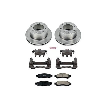 Powerstop 2-Wheel Set Power Stop&reg; KCOE5578 Rear OE Stock Replacement Low-Dust Ceramic Brake Pad, Rotor and Caliper Kit