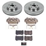 Powerstop KCOE5843 Front Brake Disc and Caliper Kit, Plain Surface 5 Lugs 330 mm Natural Caliper, Ceramic, Z17 OE Replacement - Image 4