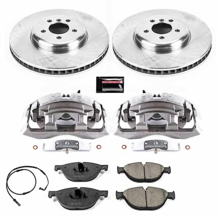 Powerstop 2-Wheel Set Power Stop&reg; KCOE6012 Front OE Stock Replacement Low-Dust Ceramic Brake Pad, Rotor and Caliper Kit