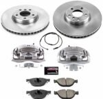 Powerstop KCOE6026 Front Brake Disc and Caliper Kit, Plain Surface 5 Lugs 347.9 mm Natural, Ceramic, Z17 OE Replacement
