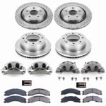 Powerstop 4-Wheel Set Power Stop&reg; KCOE6259 Front and Rear OE Stock Replacement Low-Dust Ceramic Brake Pad, Rotor and Caliper Kit - Image 4