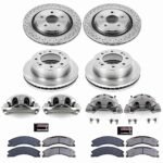 Powerstop 4-Wheel Set Power Stop&reg; KCOE6992 Front and Rear OE Stock Replacement Low-Dust Ceramic Brake Pad, Rotor and Caliper Kit - Image 4