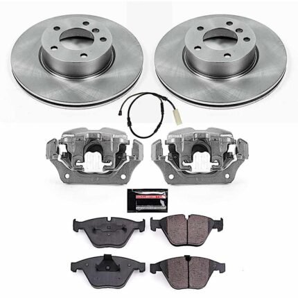 Powerstop 2-Wheel Set Power Stop&reg; KCOE7026 Front OE Stock Replacement Low-Dust Ceramic Brake Pad, Rotor and Caliper Kit